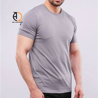 T-shirts vierges streetwear de haute qualité 100 % coton épais coupe oversize col rond pour hommes