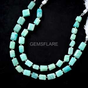 Natural Amazonite Faceted Tumble Gemstone Beads Wholesale Amazonite Loose Nuggets Shape Beads 5x7-6x8MM For Jewelry Making Bulk - Product Image 2