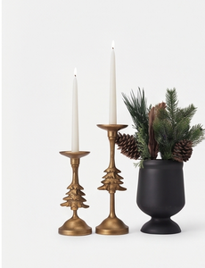 <b>Winter</b> Pine Forest Gold Metal Handmade <b>Candle</b> Stand Texture Casting Tabletop Decor Christmas Valentine's Day Bulk Order - Product Image 4