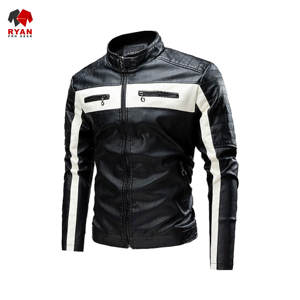 Veste en cuir respirante pour homme, design personnalisé Ryan Pro Gear, impression de logo personnalisée, design à panneaux. - Product Image 4