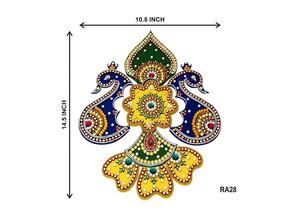 Royal Peacock Shape Acrílico Rangoli Set Regalo de mesa para su decoración del hogar - Product Image 3