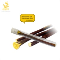 Al-MUMEEZ Bâtonnet de Miswak de Qualité Supérieure avec Étui en Verre Emballage Hygiénique |   Étui/Support de voyage pour Miswak |   Porte-verre uniquement
