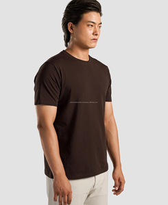 Nuevo Diseño 2026 Camiseta de Hombre 100% Algodón Jersey Tejido, Elegante, Transpirable, con Estampado Digital, Patrón Sólido, Manga Corta, Corte Regular - Product Image 2
