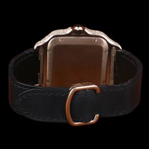 Expansive Moissanite Custom Diamond <b>Square</b> Dial Roman Numerals Silver Band Quartz Movement Fashion Hip Hop Unisex Jewelry - Product Image 4