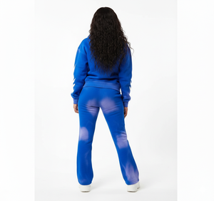 Ensemble sweat à capuche 2 pièces entièrement zippé pour femme, grande taille, décontracté, hiver, 100% coton, séchage rapide, avec logo personnalisé et impression en relief avant et arrière, vente en gros - Product Image 6