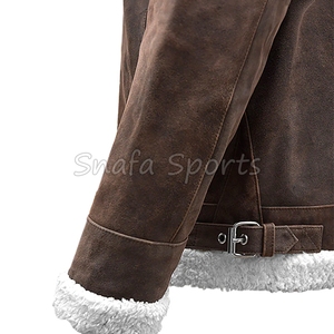 Veste en cuir classique et élégante pour homme, veste en cuir d'hiver pour homme, durable et chaude, collection de vêtements d'extérieur d'inspiration vintage - Product Image 4