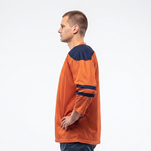 เสื้อฮอกกี้น้ำแข็งตาข่ายผู้ชายแบบซับลิเมชั่น แขนยาว คอวี - Product Image 3