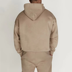 Conjunto Deportivo Unisex de Invierno, Ropa Deportiva Elegante, Conjunto Casual de Dos Piezas, Sudadera con Capucha y Pantalones Jogger, Lavado Ácido, 100% Algodón, Venta al Por Mayor - Product Image 4