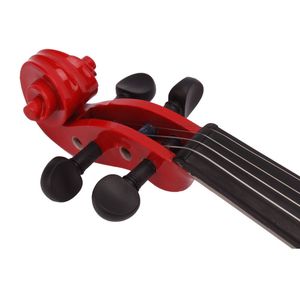 Nuovo Set Violino Acustico 4/4 con Custodia, Arco e Resina in Colore Rosso - Product Image 3