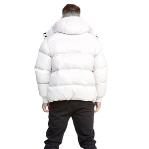 Nouveau design de veste bouffante personnalisée en gros veste matelassée pour hommes avec capuche veste bouffante blanche manteau pour hommes - Product Image 3