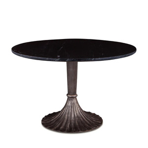 Commercial Restaurant and Cafe Furniture <b>Outdoor</b> Metal and Black Marble Top <b>Foldable</b> Bistro <b>Table</b> Metal Base Dining <b>Table</b> - Product Image 1