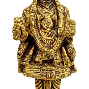 Escultura hecha a mano de 7 pulgadas Shri Swaminarayan Ji en latón, hecha en India para regalar - Product Image 3