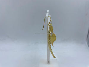 Boucles d'oreilles florales élégantes en argent sterling avec breloque plaquée or en pierre de perle pour les fêtes de mariage cadeau de fête de mariage féminin classique - Product Image 2