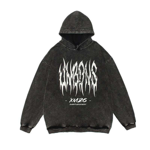 Nuevo Diseño, Sudaderas con Capucha para Hombre, Lavadas al Ácido, Personalizadas, Cómodas, Tejidas, Venta al Por Mayor - Product Image 4