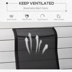 Dondolo da Esterno Nero Leggero con Braccioli Oscillanti per il Relax - Product Image 6