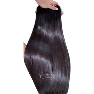 Competitive Price Trending Long Lasting Shiny Sale 2024 Bone Straight Human Hair Extensions Cabelo Humano Genius Weft Bundles