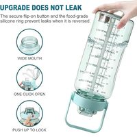 Bouteille d'eau en plastique de qualité supérieure avec couvercle, bouteille minérale vide réutilisable pour un usage quotidien 2000 ml