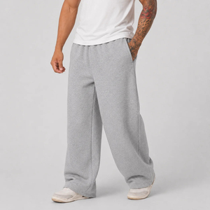 Men's Summer Streetwear Sweatpants Wide Leg Sports Pants Comfortable Drawstring <b>Elastic</b> <b>Waist</b> Casual Jogging <b>Trousers</b> - Product Image 1