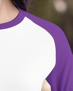 Women's <b>Raglan</b> Sleeve T-Shirt Crew Neck Long Sleeve Casual Knitted Breathable Polyester <b>Top</b> Regular Fit All Seasons - Product Image 6