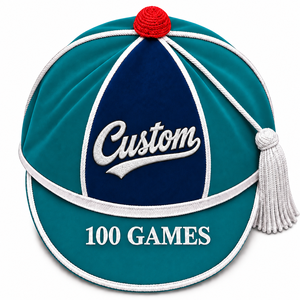 Casquette de présentation en velours en gros, casquette d'honneur sportive personnalisée, avec pompon doré et logo brodé, pour matchs de football et de rugby, cérémonies de remise des prix - Product Image 3