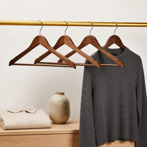 Awesome and Simple Design <b>Dark</b> Walnut <b>Wood</b> Clothes Hanger with Highly Polished Handcrafted work - Product Image 5
