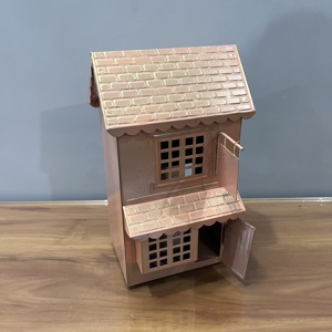 Casa para pájaros de metal, decoración para interiores y exteriores, decoración para el hogar, forma rectangular, diseño duradero para sala de estar A - Product Image 3