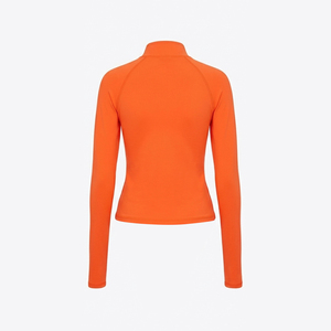 Chaqueta Deportiva Ligera Personalizada al por Mayor para Mujer, Manga Larga con Cierre, para Entrenamiento, Running, Yoga, con Orificios para Pulgares, Corte Ajustado - Product Image 3