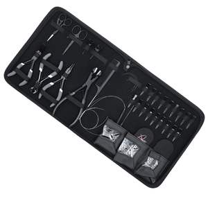 Kit d'outils pour extensions de cheveux ZARNAB SURGICAL avec outils en acier inoxydable et en plastique pour usage en salon - Installation et retrait - Nouveauté - Product Image 1