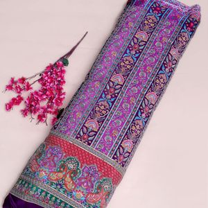 ผ้าถักลายเพสลีย์สีชมพูอมม่วงและสีเขียวมรกตปักเลื่อมสำหรับเสื้อผ้าเด็กผู้หญิง - Product Image 4