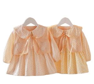 Robe de princesse d'été sans manches pour bébés filles Robes de plage à fleurs pour bambins Robe florale en coton avec sangle pour enfants - Product Image 1