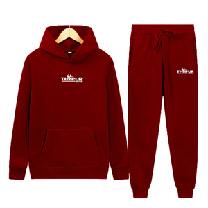 Ensemble sweat à capuche et pantalon de jogging unisexe personnalisé, imprimé, écologique, en molleton uni, style streetwear, pour l'hiver - Product Image 5