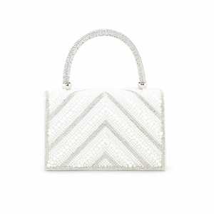 <b>White</b> <b>Bridal</b> P24366 Wedding Belt Clutch - Product Image 1