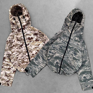 Conjunto Deportivo de Dos Piezas para Hombre, Chaqueta Cortavientos y Pantalones Cortos Casuales, Ecológicos, con Cierre Reflectante, de Algodón Orgánico, Resistentes al Viento - Product Image 3