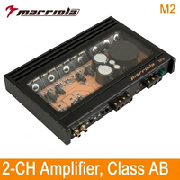Amplificateur de voiture 2 canaux haute puissance classe AB Marriola M2 250Wx2 RMS 4 Ohm pour système de haut-parleurs de basses