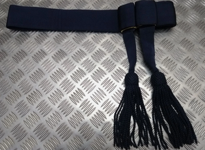 Genuine British Made <b>Navy</b> Blue Ceremonial Waist Sash Formal Dress <b>Accessory</b> with Gold Detail - Product Image 2