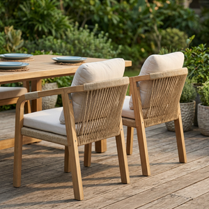 Muebles de Jardín OEM ODM, Conjunto de Madera/Ratán/Aluminio/Mimbre, Resistentes a los Rayos UV, Hechos en Vietnam, para Hotel, Jardín, Villa - Product Image 4