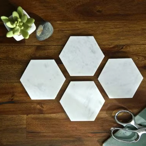 Sous-verres en marbre de luxe modernes, personnalisés, vente en gros, carrés, ronds, hexagonaux, pour boissons, par la collection Handmade - Product Image 1