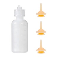 Kit d'alimentation pour animaux de compagnie nouveau-nés, biberon de 55 ml avec tétines en silicone de remplacement pour chatons, chiots, lapins