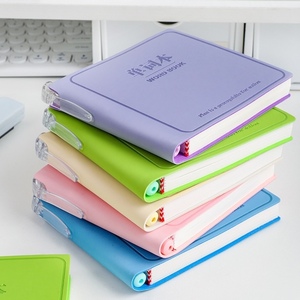 Vocabulary Book Word Notebook Mini Pocket Notebook Square 10x10 cm with <b>Pen</b> holder - Product Image 5