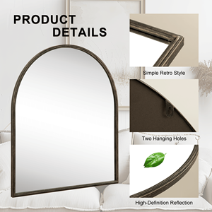 Bộ 2 thanh lịch cổ Bronze <span class=keywords><strong>36</strong></span> \ "<span class=keywords><strong>x</strong></span> <span class=keywords><strong>32</strong></span> \" sắt Phải góc cạnh cong phòng tắm tường gương vỏ sò thiết kế - Product Image 5