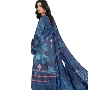 De Meest Nieuwste Pakistan Designer Geprinte Gazon Salwar Kameez-Pakken/Klassieke Gazonpakken/Designer Gestikte Gazonpakken