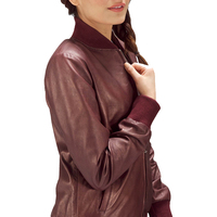 Fournisseur de vestes de moto en cuir pour femmes en gros, légères, confortables, écologiques, imperméables, coupe-vent, service OEM Nayab