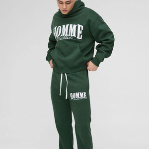 Ensemble de survêtement unisexe noir à capuche coupe-vent 2-en-1 avec appliqué étoile, streetwear en coton, sweat-shirt et pantalon de jogging, coupe ample pour l'automne - Product Image 6