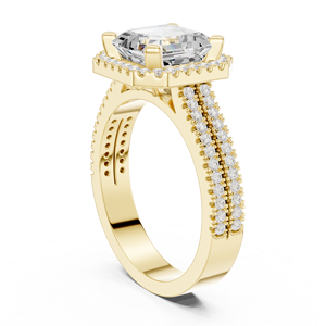 แหวนแต่งงานผู้หญิงทรง Asscher เพชรแล็บโกรว์ 2.5 กะรัต ระดับ E VS1 ทองคำแท้ 14k ดีไซน์คลาสสิค พร้อมใบรับรอง IGI - Product Image 3