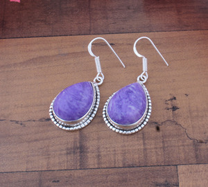 Wholesale Vintage Blue Lace Agate Gold Plated 925 <b>Sterling</b> <b>Silver</b> Drop Earrings High Quality Wedding Anniversary Engagement Gift - Product Image 5