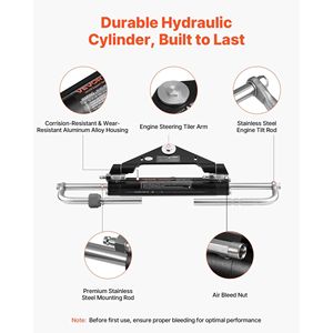 Kit de Sistema de Dirección Hidráulica para Barcos de 150 HP, Bomba de Timón de 6.9 MPa/1000 psi, Cilindro de Bloqueo Bidireccional para Motores de Barcos de 150 HP - Product Image 4