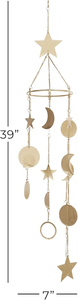 Campana de Viento Artesanal de Luna y Estrella, Decoración Metálica Colgante para Hogar y Jardín, Regalo Espiritual Boho, Suministro al por Mayor de Artesanía Metálica - Product Image 5