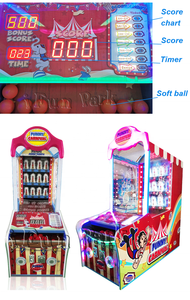 Venta caliente Ifunpark Funny Carnival Arcade Game Zone Máquina de juego de redención que funciona con monedas <span class=keywords><strong>Hit</strong></span> Down Clown Factory al por mayor - Product Image 4