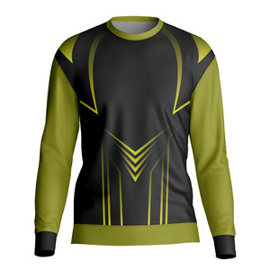 Camiseta Personalizada de Manga Larga para Hombre, Algodón Orgánico y Poliéster, Top de Invierno con Patrón Liso, Cuello Redondo, 300 Gramos de Peso de Tela - Product Image 1