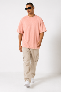 Camiseta de algodón 100% de 240 GSM de alta calidad, peso pesado, lavado efecto nieve, jersey grueso, del fabricante de Tiruppur, India - Product Image 4